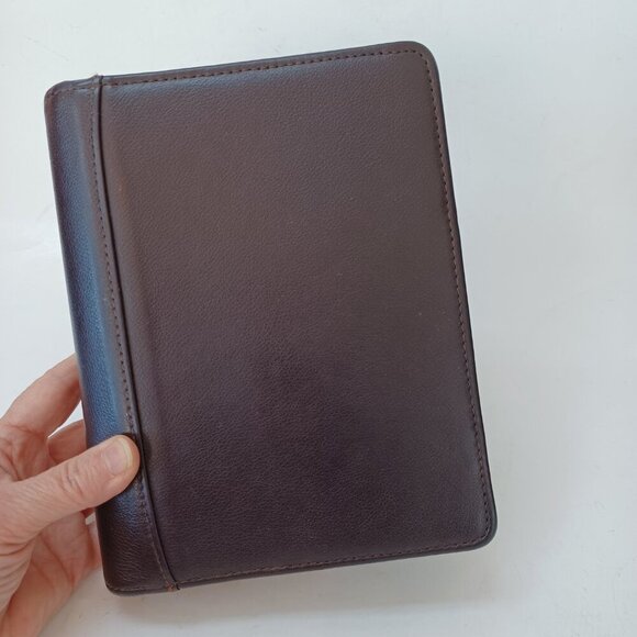 Franklin Covey Planner Franklin Quest Binder Brown Leather 6 Ring Organizer - Picture 2 of 16